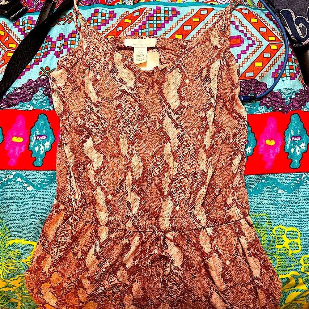 Snakeskin print romper